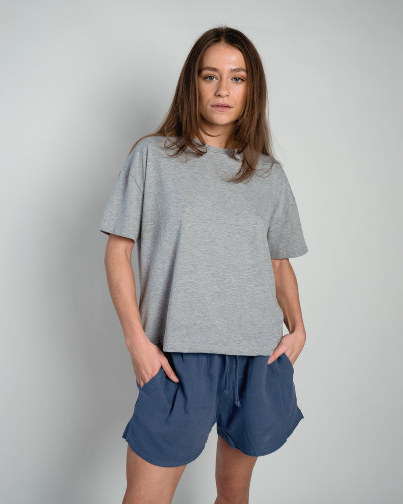 Tess Tetra Shorts Jeans Blue-zoom-