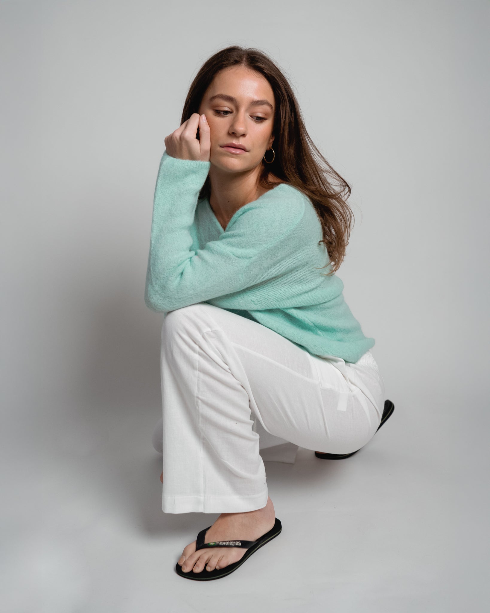 Bibi Pullover V-Neck Mint-zoom-3