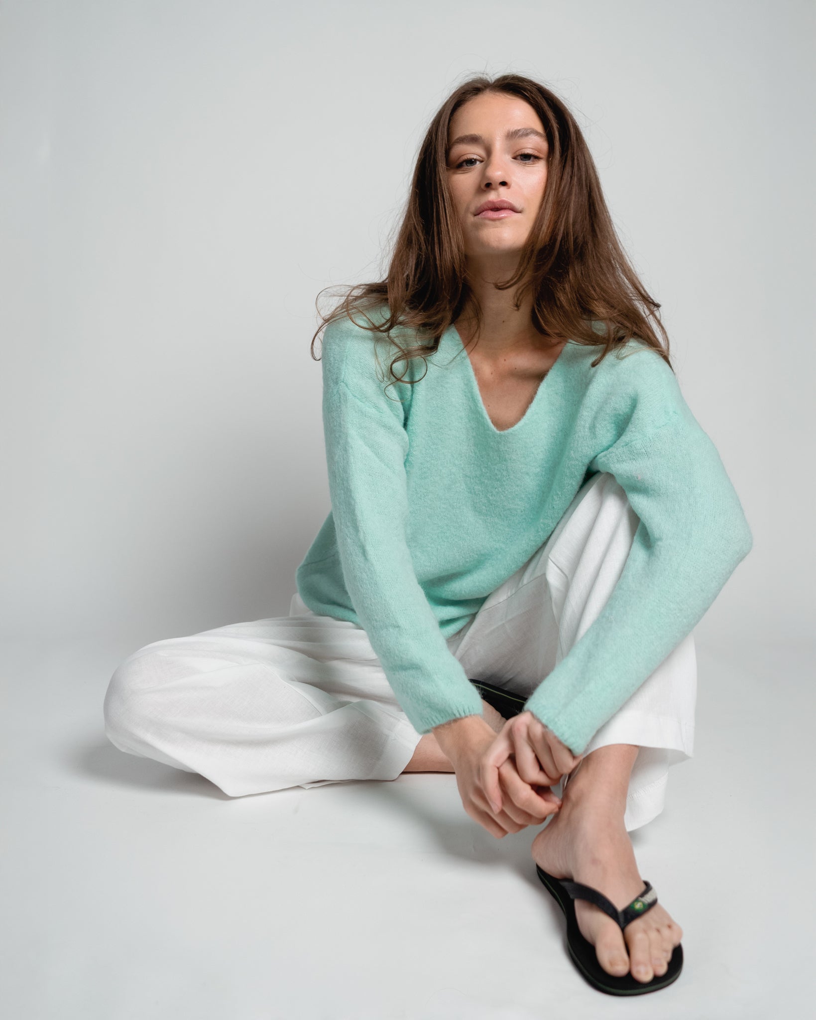Bibi Pullover V-Neck Mint