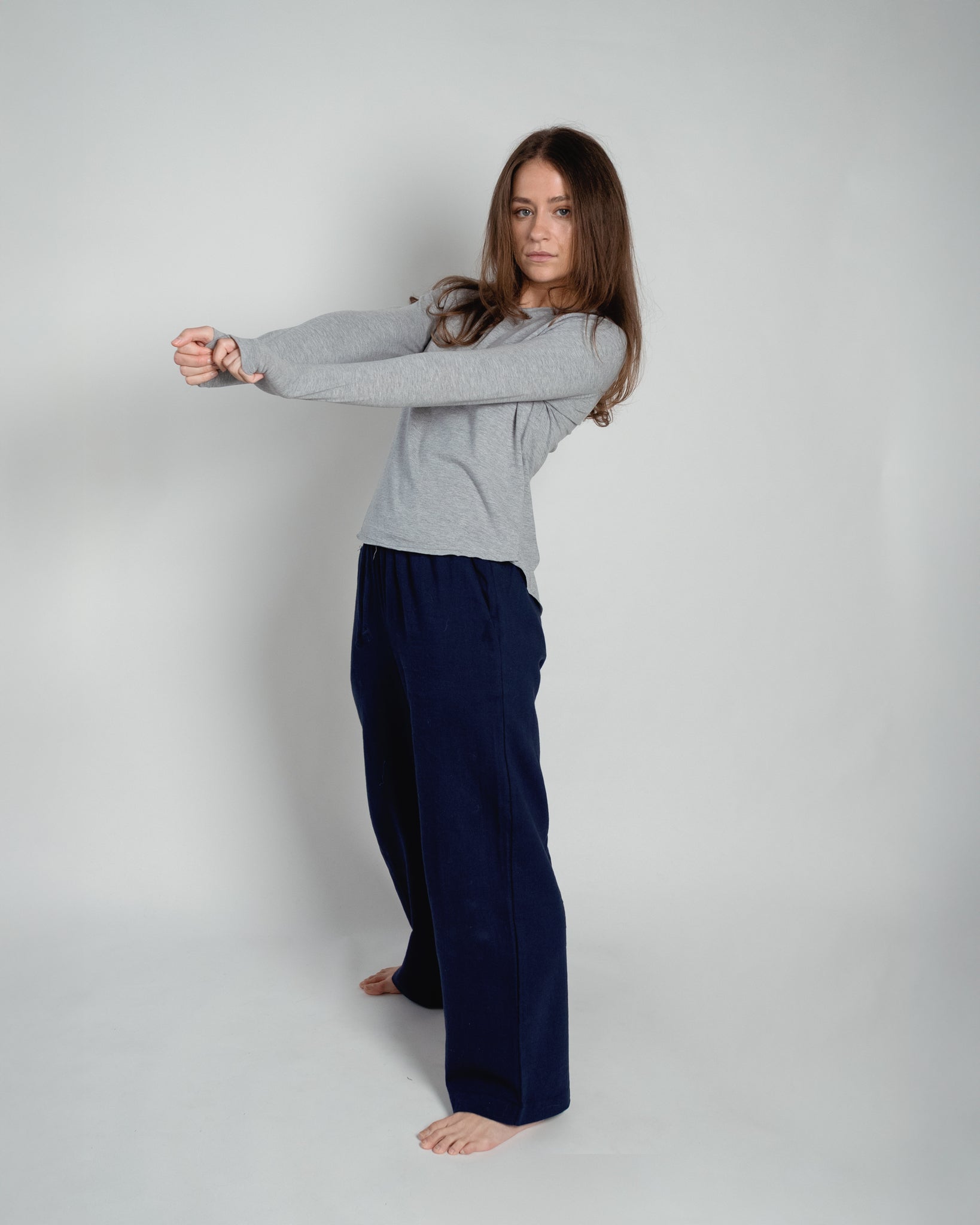 Lara T-Shirt Long Sleeves Grey