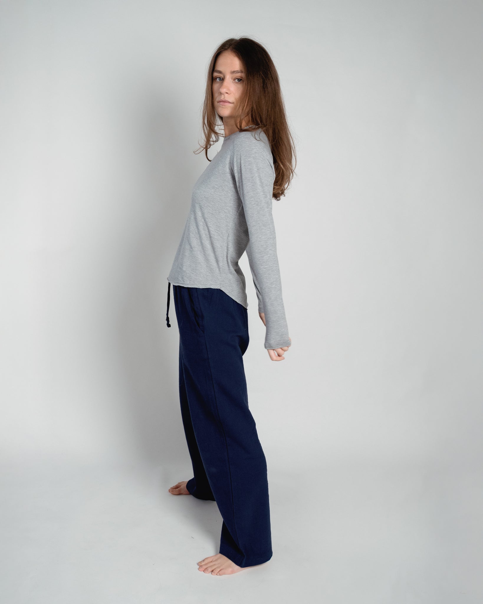 Lara T-Shirt Long Sleeves Grey-3