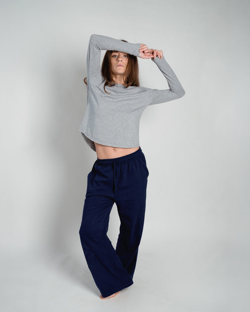 Lara T-Shirt Long Sleeves Grey-zoom-
