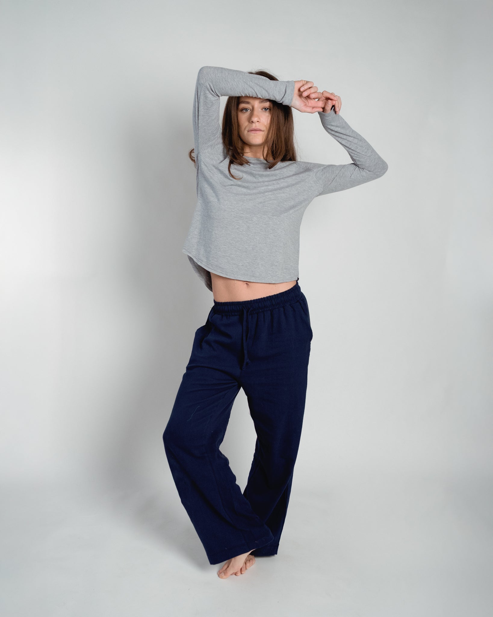 Lara T-Shirt Long Sleeves Grey-4