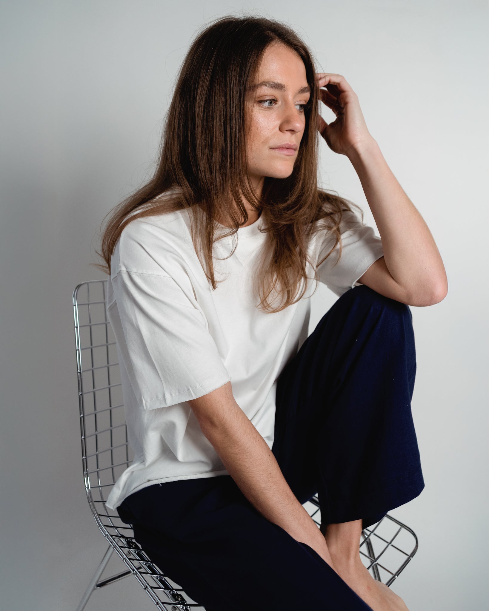 Lou Sweatshirt Short Sleeve White-2