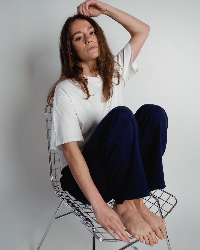 Lou Sweatshirt Short Sleeve White-zoom-