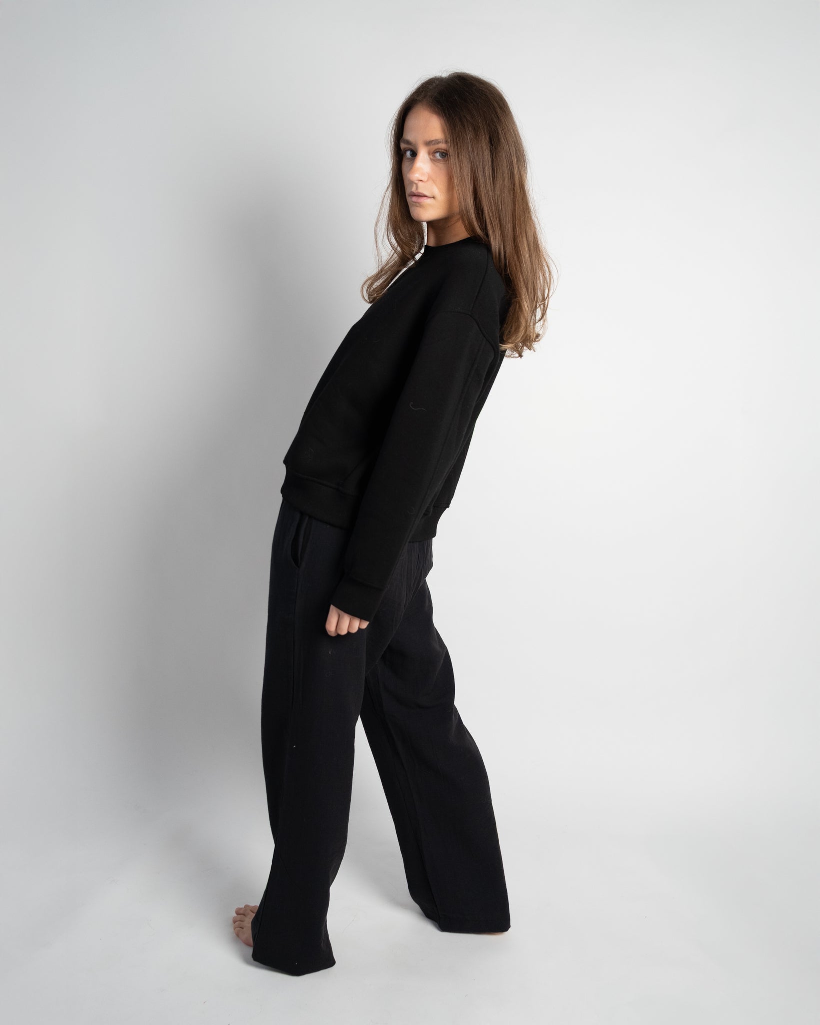 Paulina Easy Sweatshirt Black-zoom-4