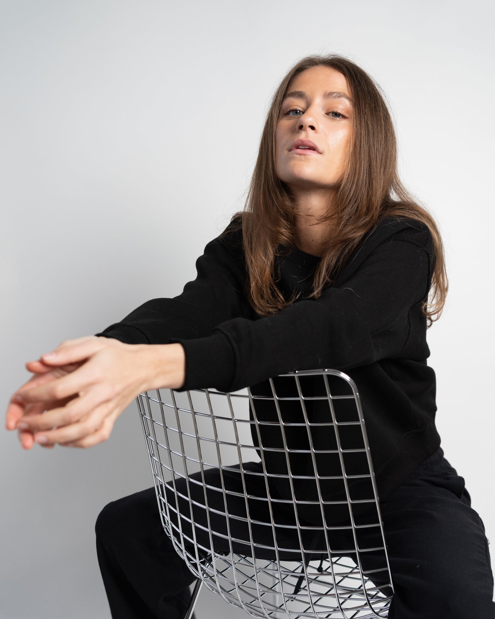 Paulina Easy Sweatshirt Black-5
