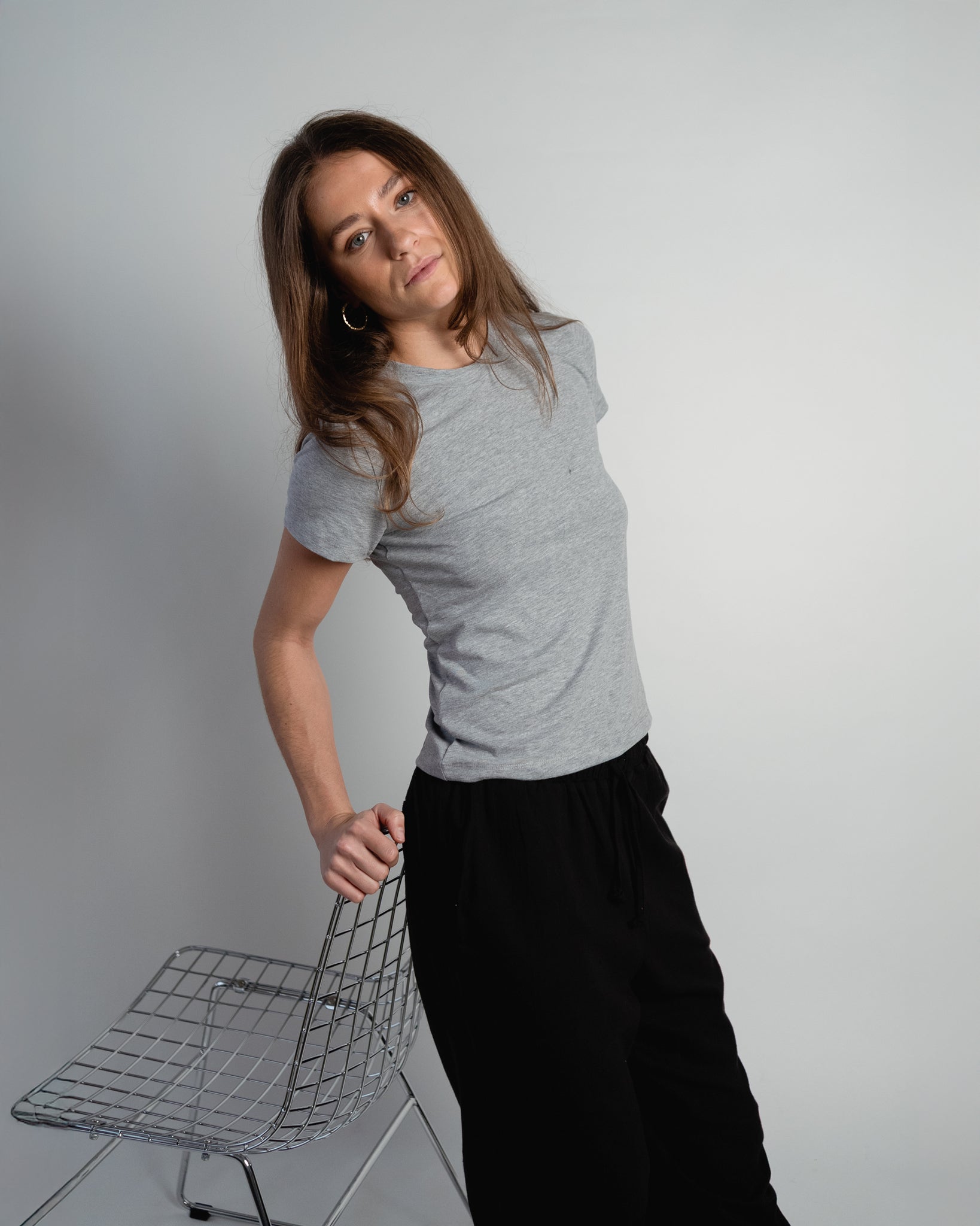 Hanna T-Shirt Round Neck Grey