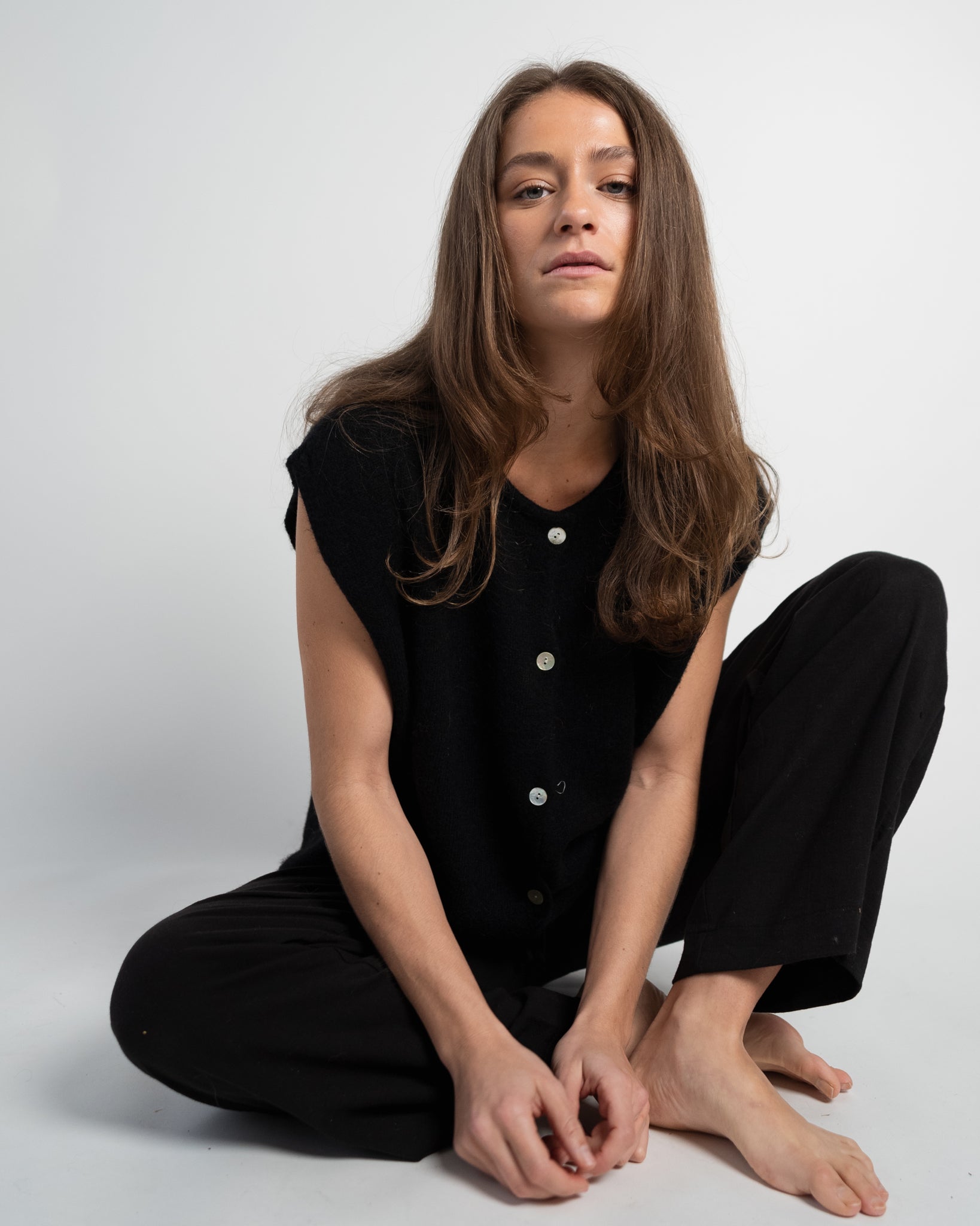 Billie Linen Pants Black-3