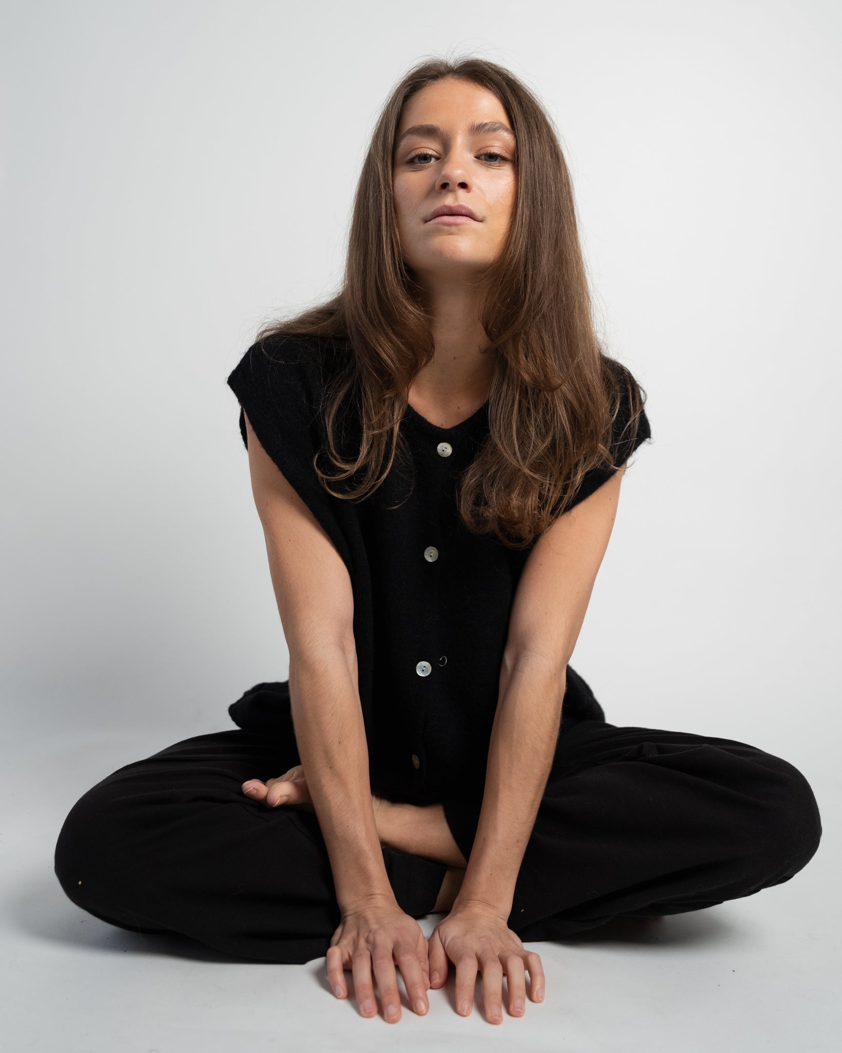 Billie Linen Pants Black-2