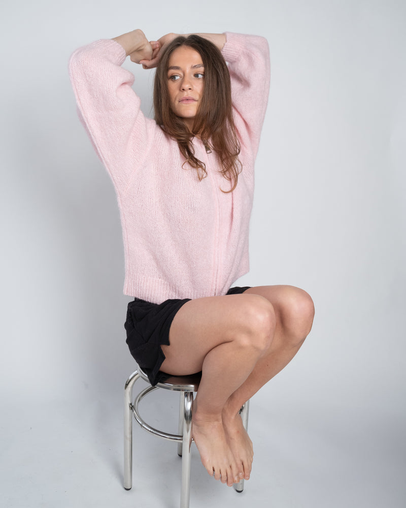 Odette Bomber With Zip Pastel Pink-zoom-