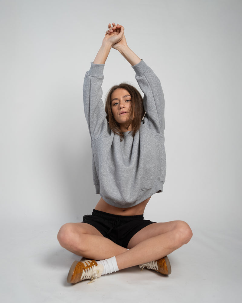 Paulina Easy Sweatshirt Grey-zoom-