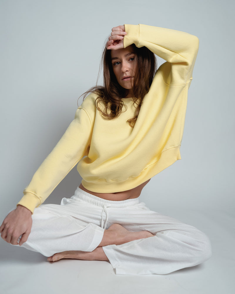 Paulina Easy Sweatshirt Yellow-zoom-
