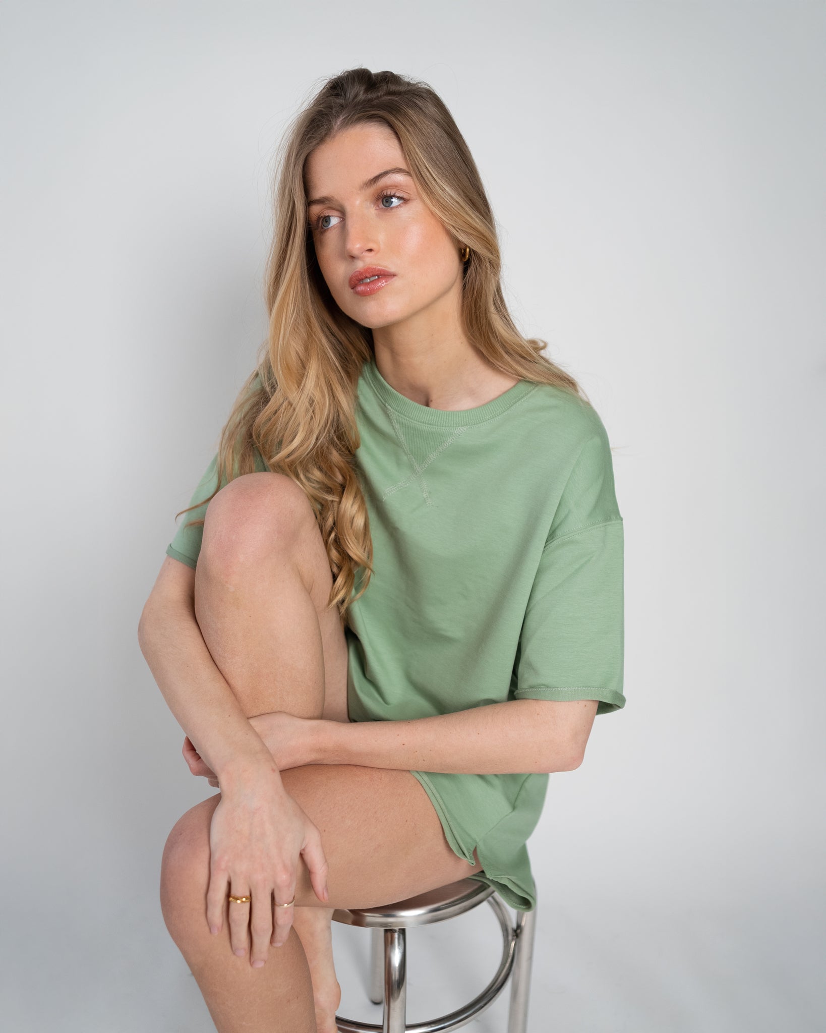 Lou Sweatshirt Short Sleeve Sage