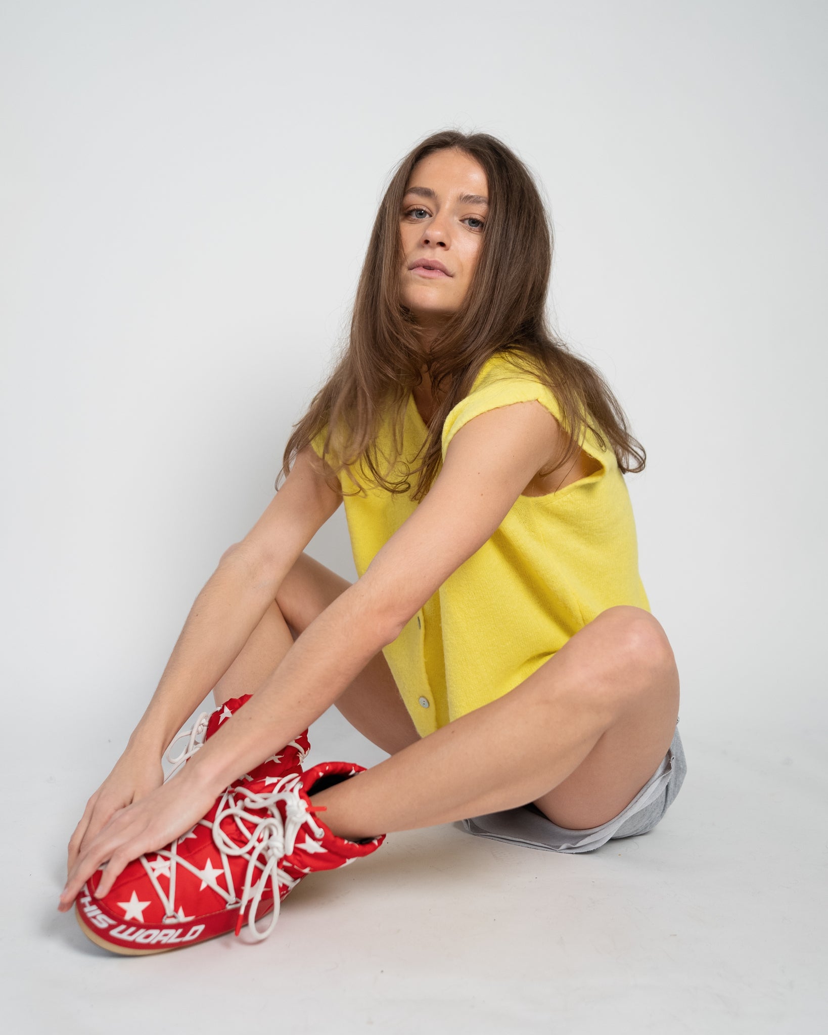 Demi Sleeveless Round Neck Yellow-5