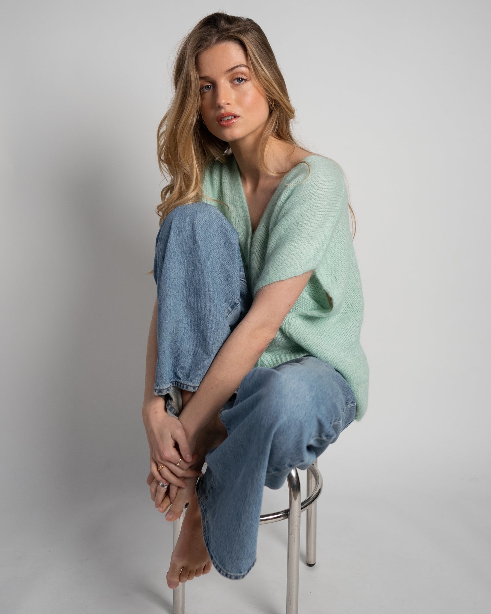 Elli Sleeveless V-Neck Mint-zoom-4