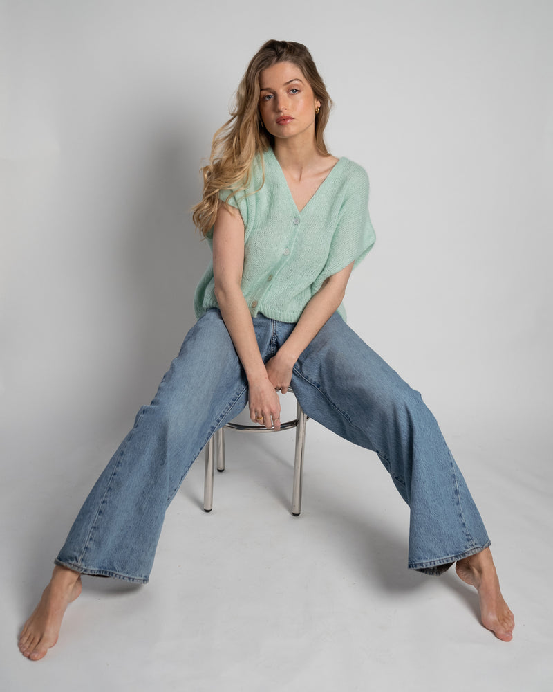 Elli Sleeveless V-Neck Mint-zoom-