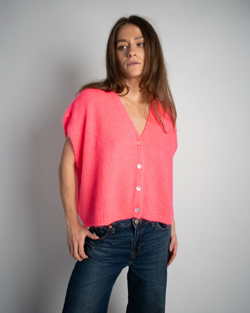Elli Sleeveless V-Neck Coral-zoom-
