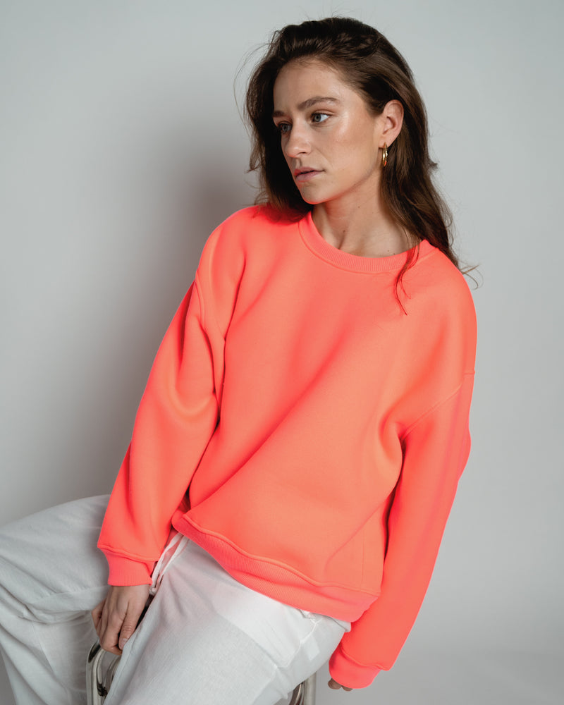 Paulina Easy Sweatshirt Coral-zoom-