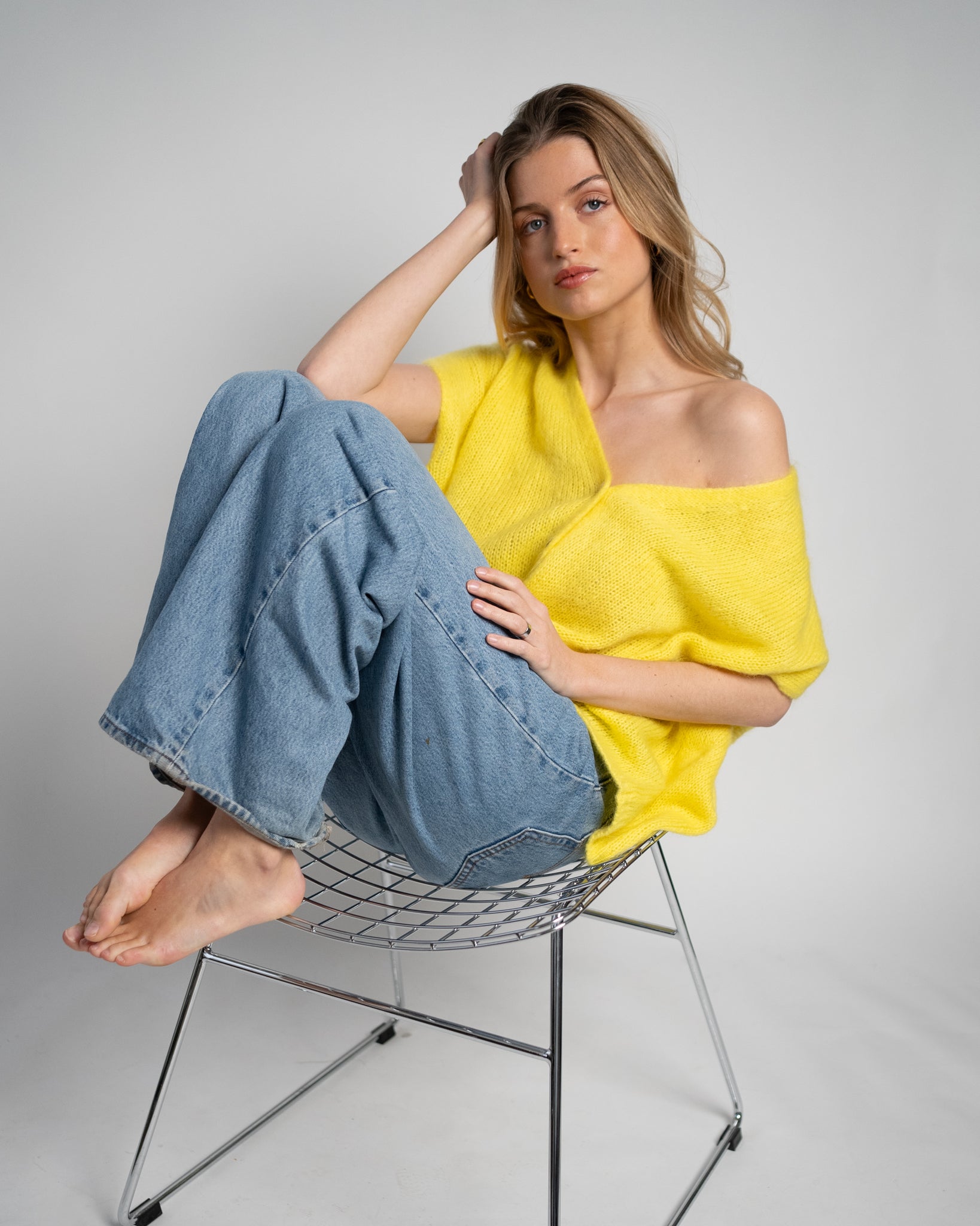 Elli Sleeveless V-Neck Yellow-2