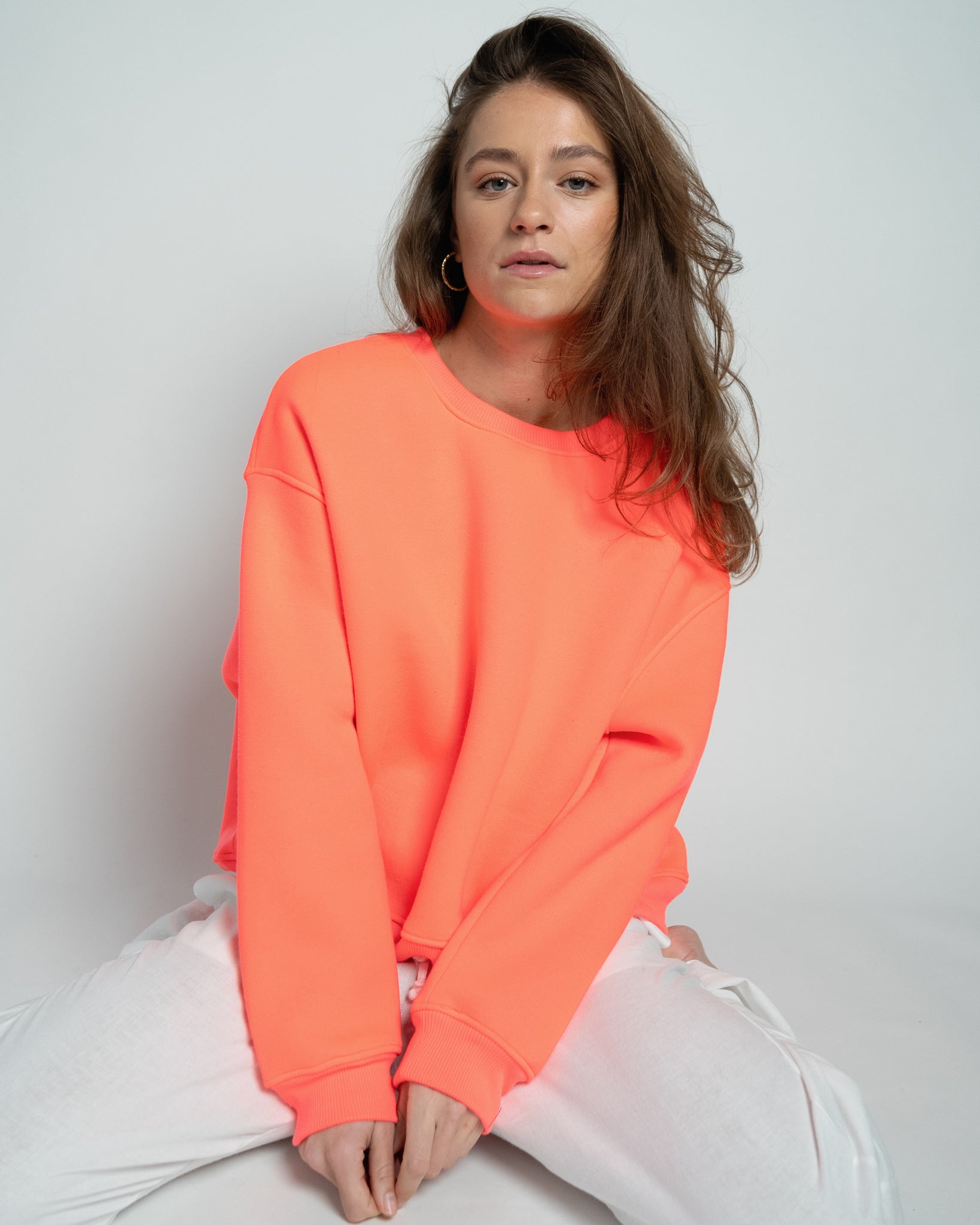 Paulina Easy Sweatshirt Coral-2
