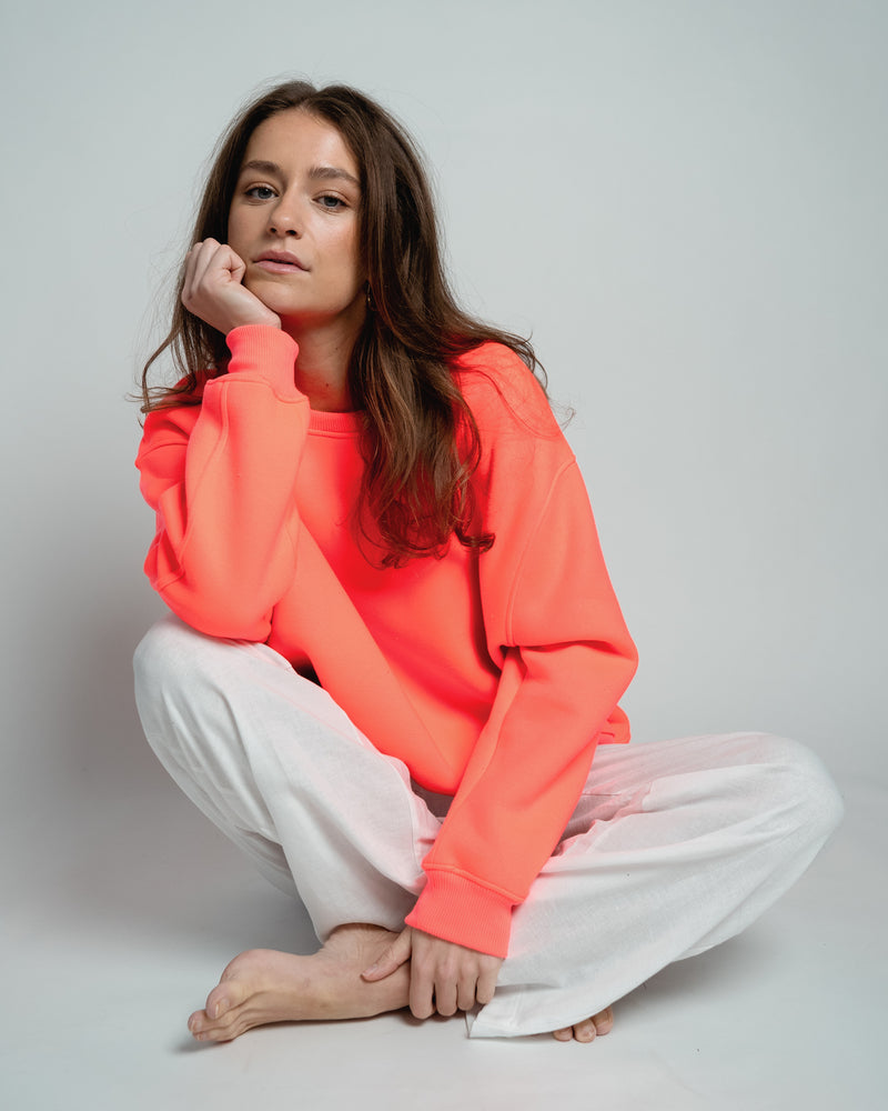 Paulina Easy Sweatshirt Coral-zoom-
