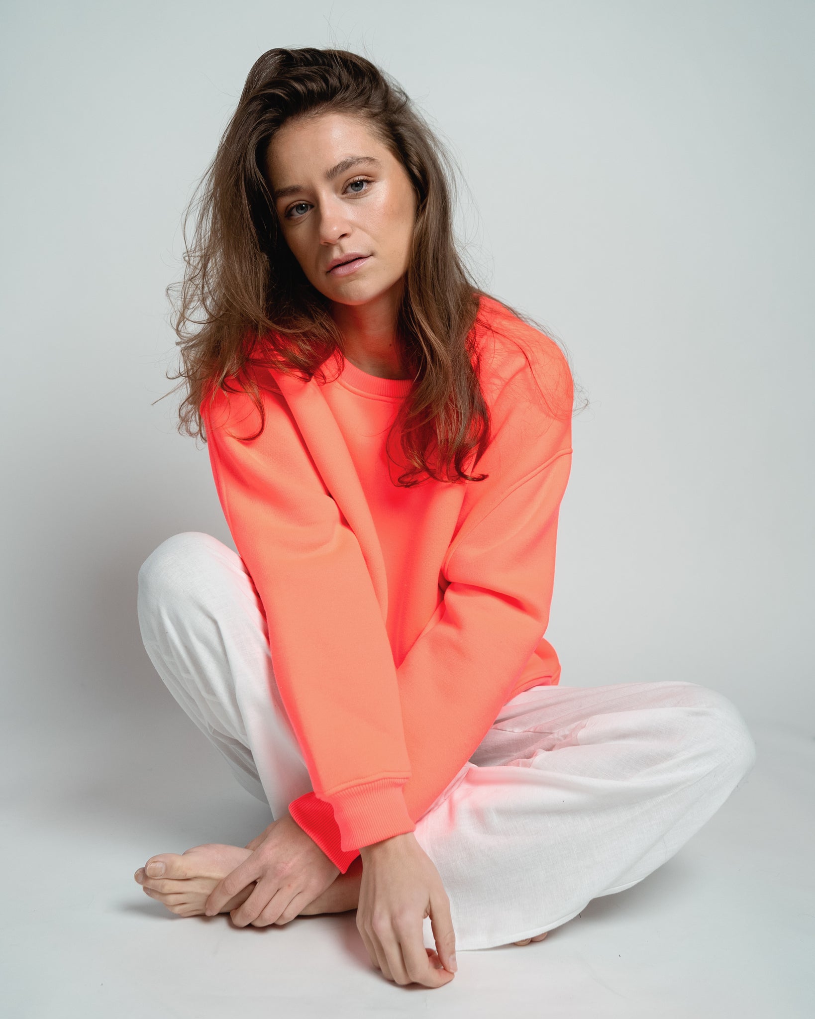 Paulina Easy Sweatshirt Coral-zoom-3