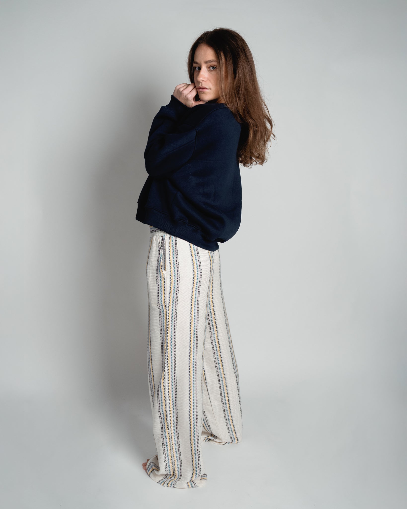 Camille Zigzag Striped Pants