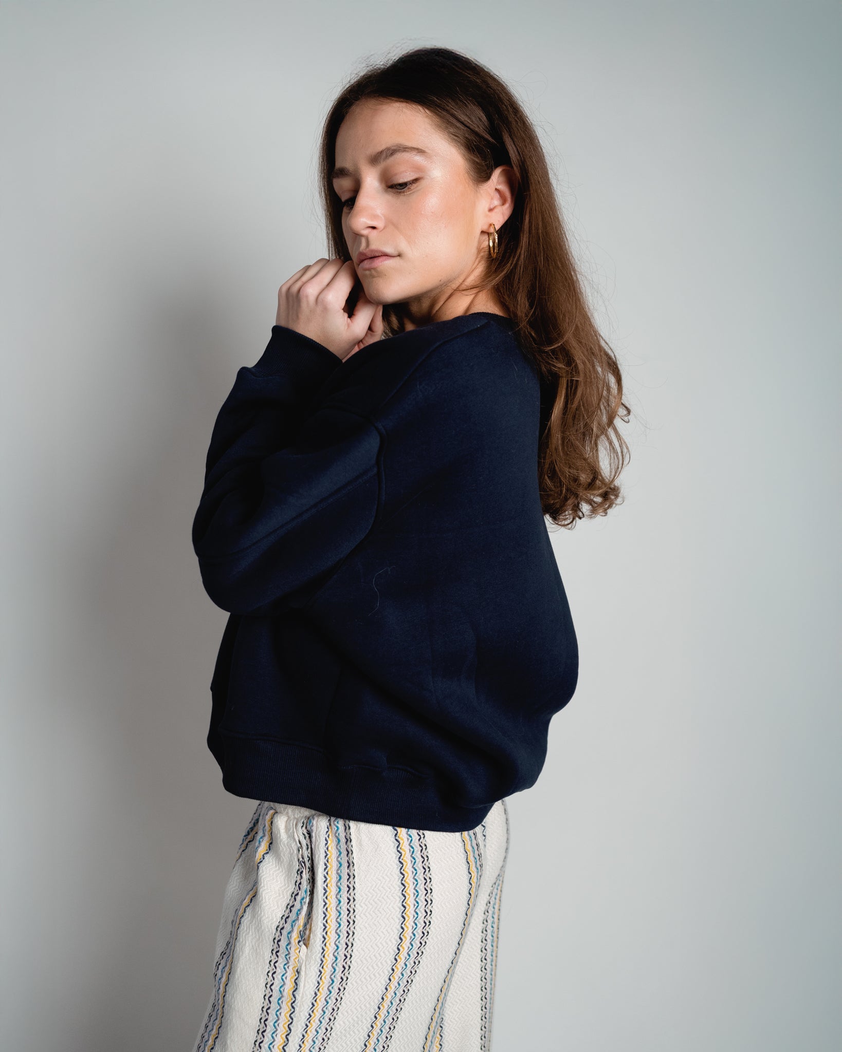Paulina Easy Sweatshirt Navy-zoom-1