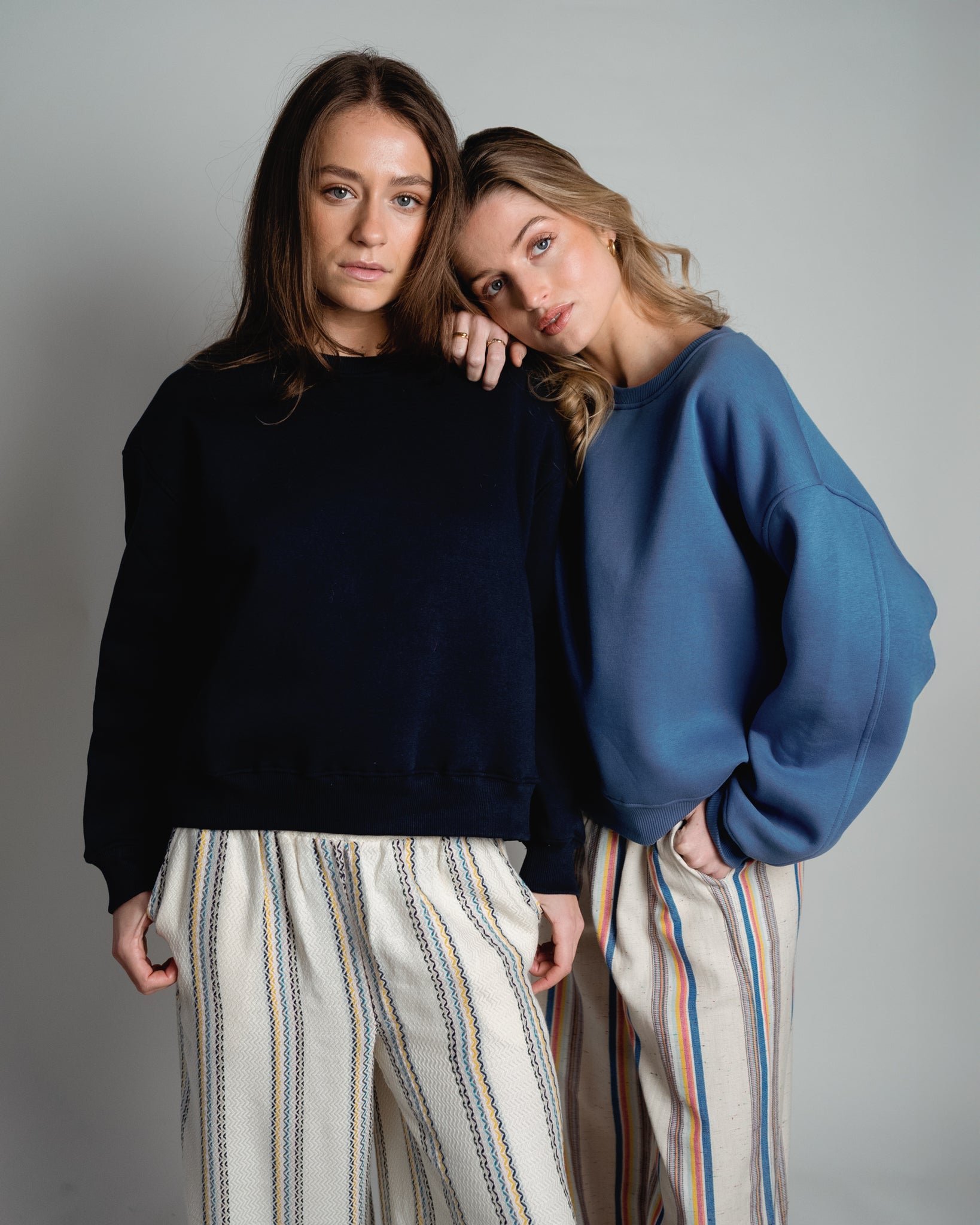 Paulina Easy Sweatshirt Jeans Blue-2