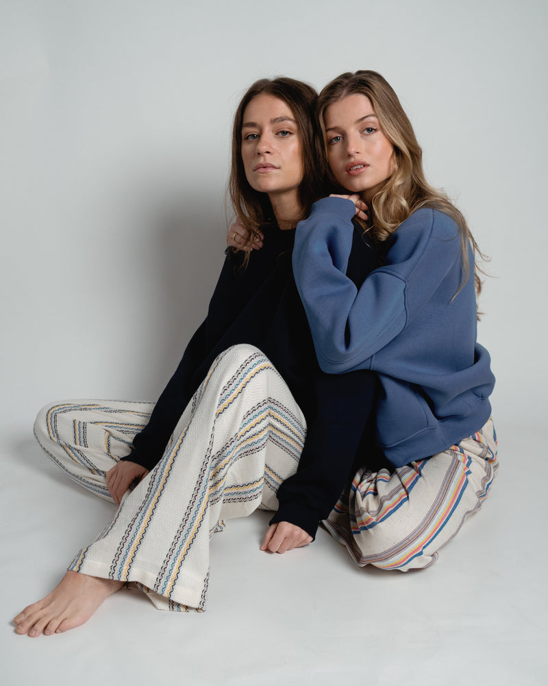 Paulina Easy Sweatshirt Jeans Blue-zoom-