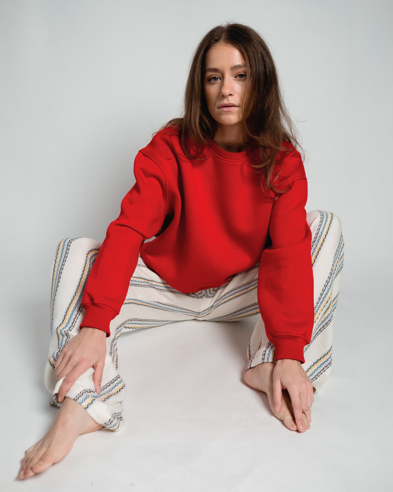 Paulina Easy Sweatshirt Red-zoom-5