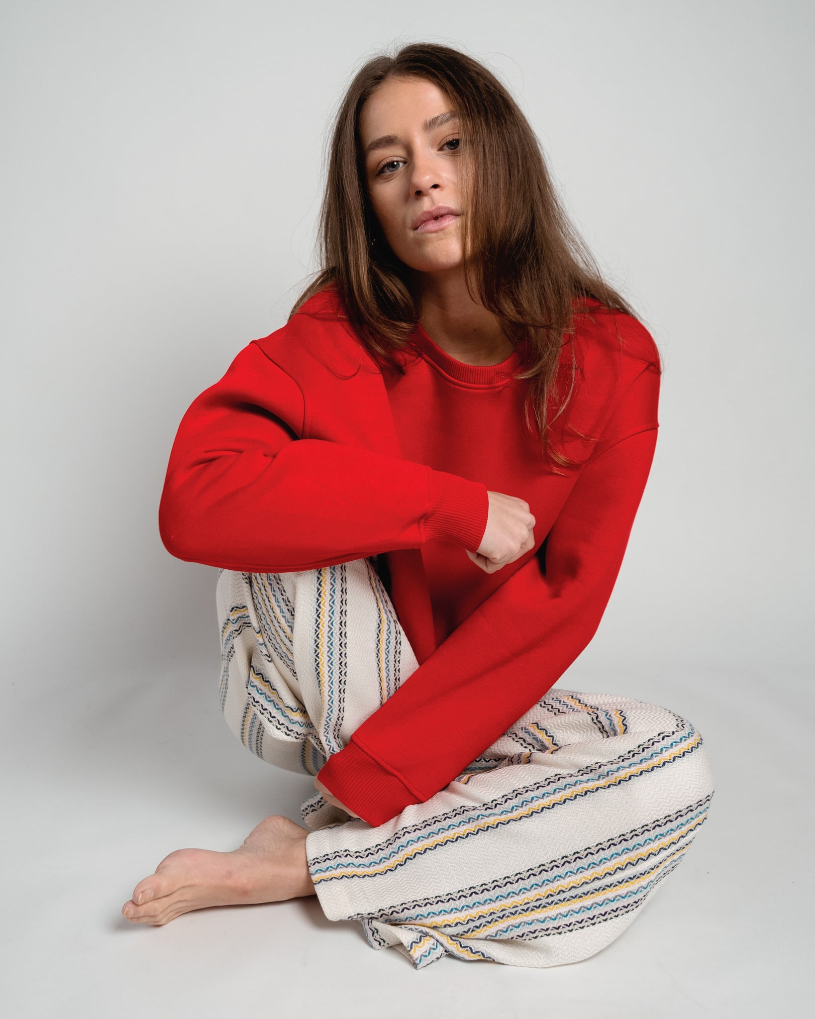 Paulina Easy Sweatshirt Red-zoom-3