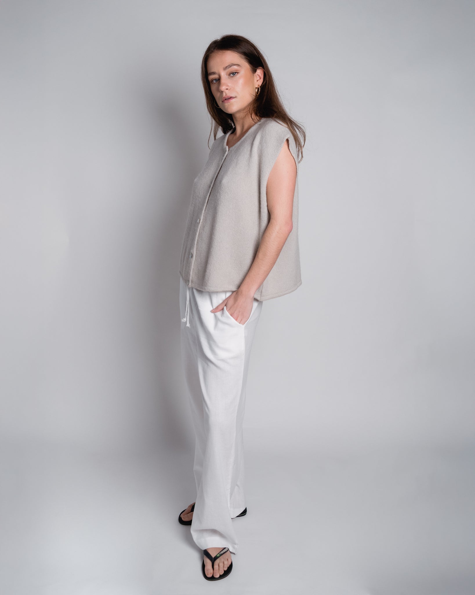 Oona Tetra Pants White-2