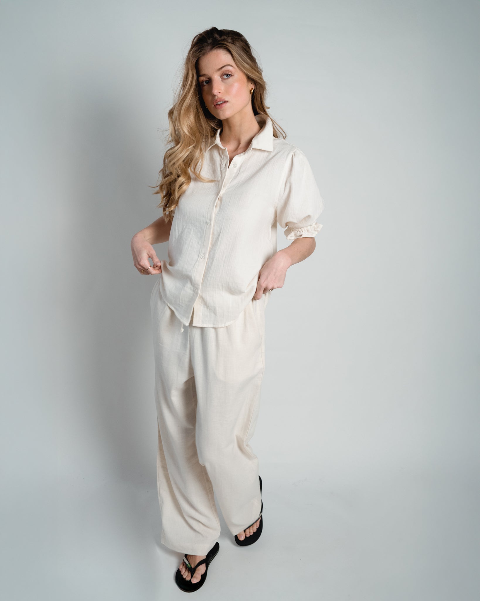 Oona Tetra Pants Off White