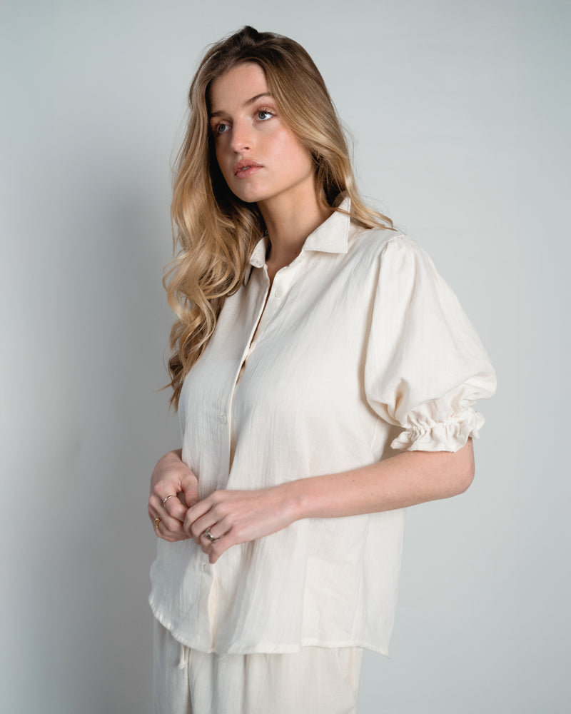 Sophie Blouse Puff Sleeve Tetra Off White-zoom-