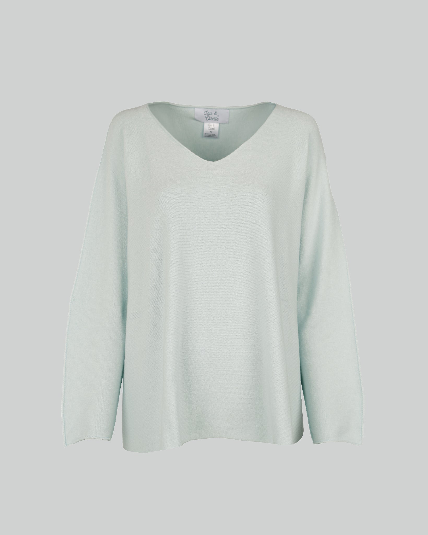 Laura V-Neck Pull Soft Mint-zoom-1