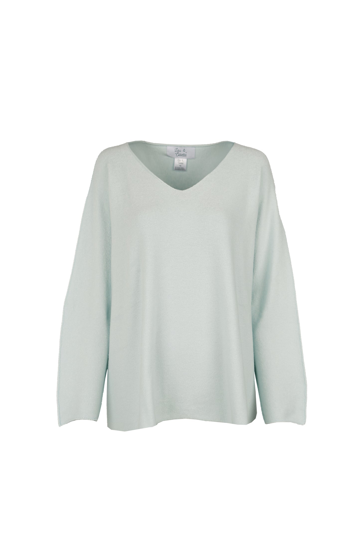 Laura V-Neck Pull Soft Mint