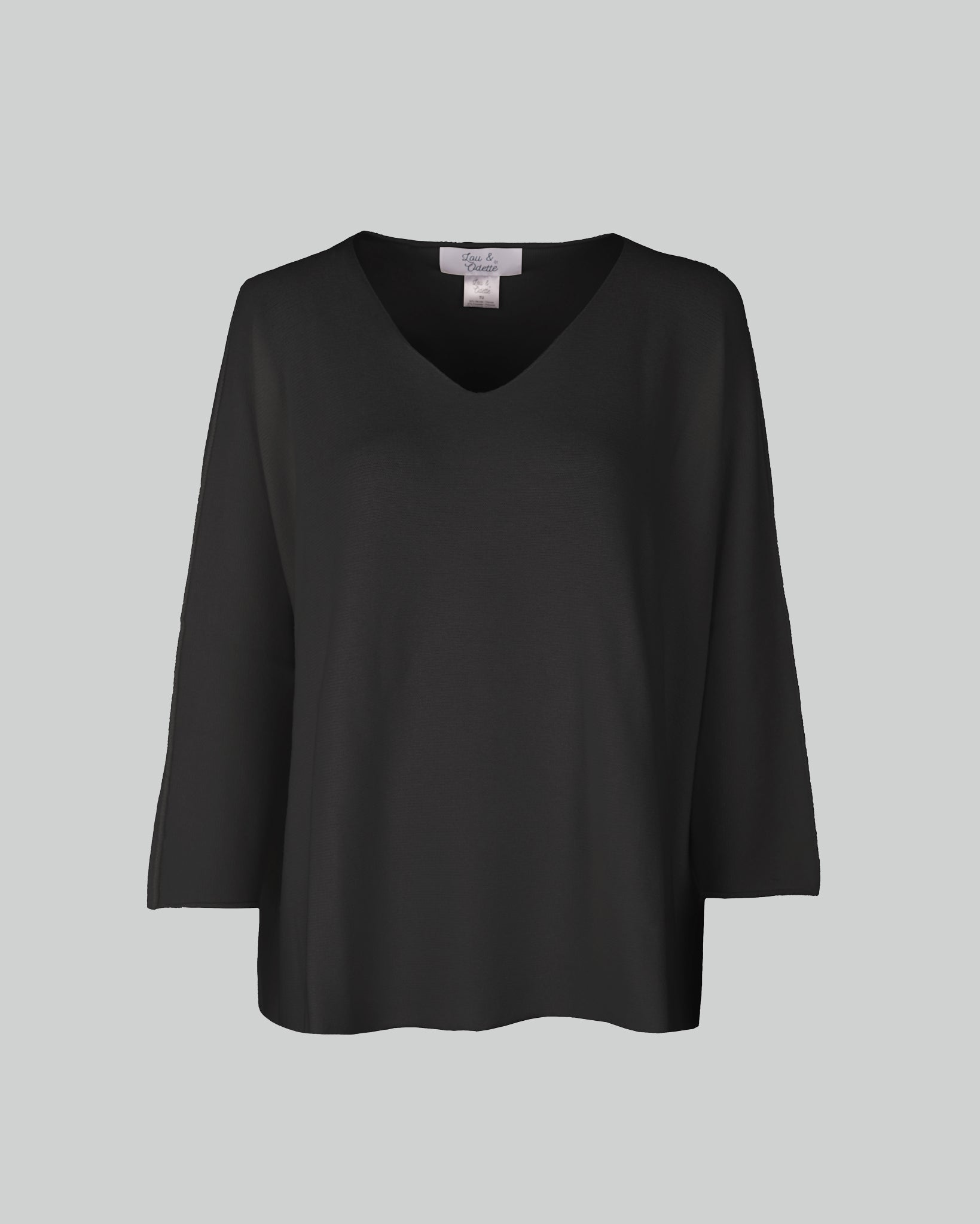 Laura V-Neck Pull Black-1